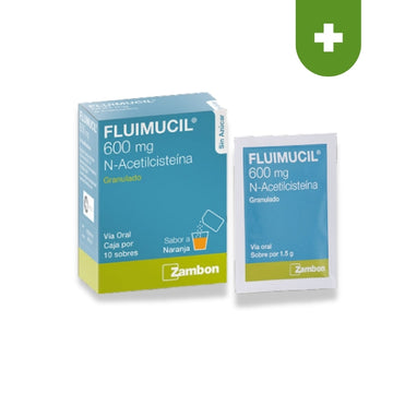 Fluimucil N Acetilcisteína 600 Mg Zambon Caja X 10 Sobres