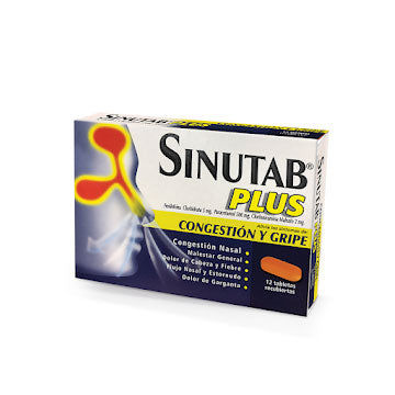 Sinutab Plus Acetaminofem + Clorferinamina+ Fenilefrina