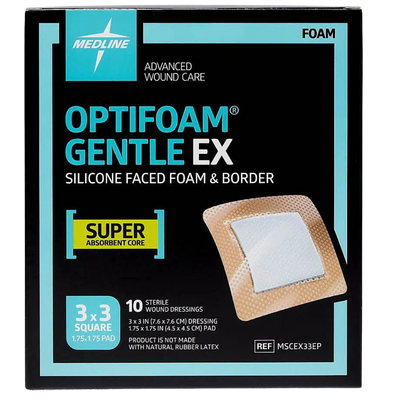 APOSITO MSCEX33EP 5 CAPAS PARA HERIDAS 3X3 (7.6X7.6CM) UND OPTIFOAM | Avalon