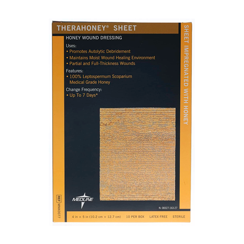 THERAHONEY SHEET APOSITO CON MIEL DE MANUKA PARA HERIDAS MNK0077 4X5" (10.2X12.7CM) therahoney | Belle farma