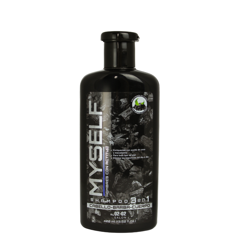 Shampoo 3 en 1 Cabello, Barba, cuerpo x 400 ml | My Self