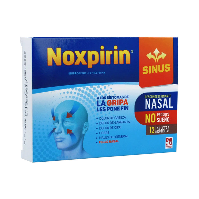 Noxpirin Sinus x 12 Tabletas Recubiertas | Siegfried S.A.S