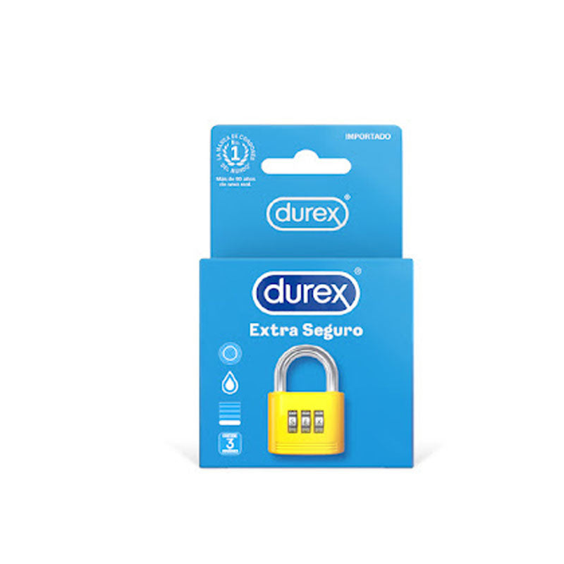 Condones Extra Seguro Caja x 3 unidades | Durex