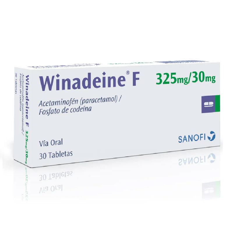 Winadeine F 325 mg/30mg x 30 tabletas | Eurofarma Colombia S.A.S