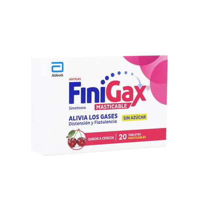 Finigax Masticable Sabor A Cereza Caja x 20 Tabletas | Abbott