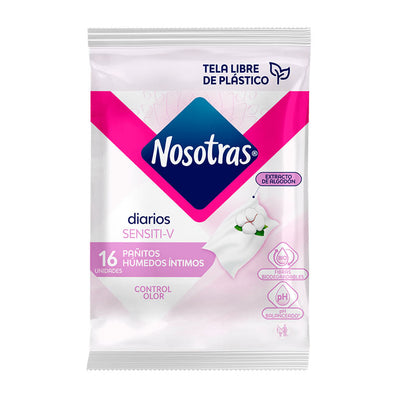 Pañitos Humedos Intimos Nosotras Sensitive x 16 unidades | Nosotras