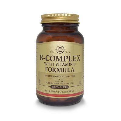 B- Complex Con vitamina C x 100 Tabletas | Solgar