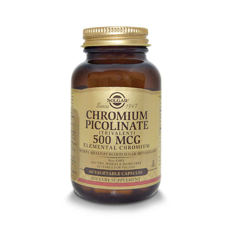 Chromium Picolinate (Cromo) 500 MCG x 60 Cápsulas Vegetales | Solgar