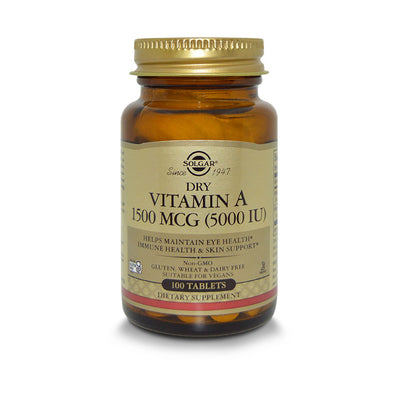 Vitamina A (5000 IU) x 100 Tabletas | Solgar