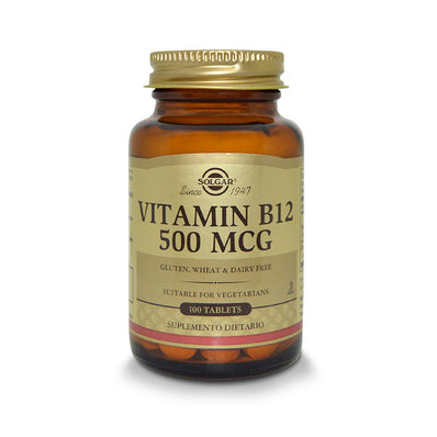 Vitamina B12 500 MCG + Calcio x 100 tab | Solgar