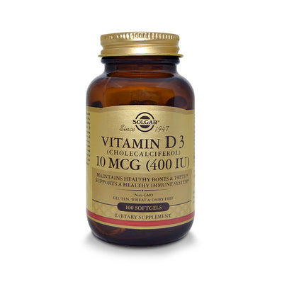 Vitamina D3 400IU x 100 Softgels | Solgar