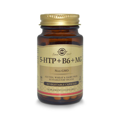5-HTP 100MG +B6 + MG x 30 Capsulas Vegetales | Solgar