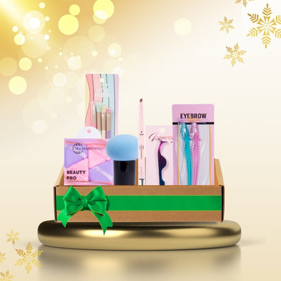 KIT 2)BROCHAS X 4-LAPIZ -POWDER-SET DE 4borlas-PINZA CURVA-PERFILADOR Miis