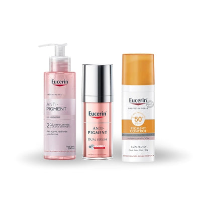 Kit Anti-Manchas Eucerin | Limpieza + Sérum Dual + Protección Solar