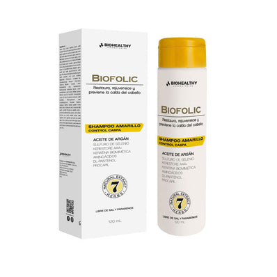 Shampoo Biofolic Amarillo Control Caspa x120 ml | Biohelathy