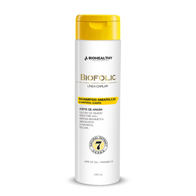 Shampoo Biofolic Amarillo Control Caspa x120 ml | Biohelathy.
