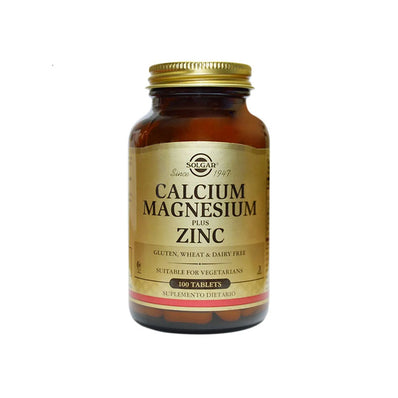 Calcium, Magnesium Plus Zinc x 100 tabletas | Solgar