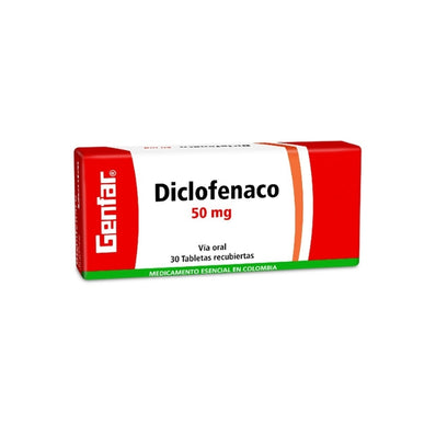 Diclofenaco Genfar 50 mg Caja x 30 Tabletas