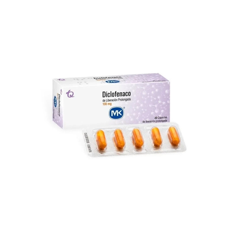 Diclofenaco MK 100 mg Caja x 20 Tabletas