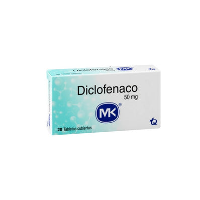 Diclofenaco MK 50 mg Caja x 20 Tabletas