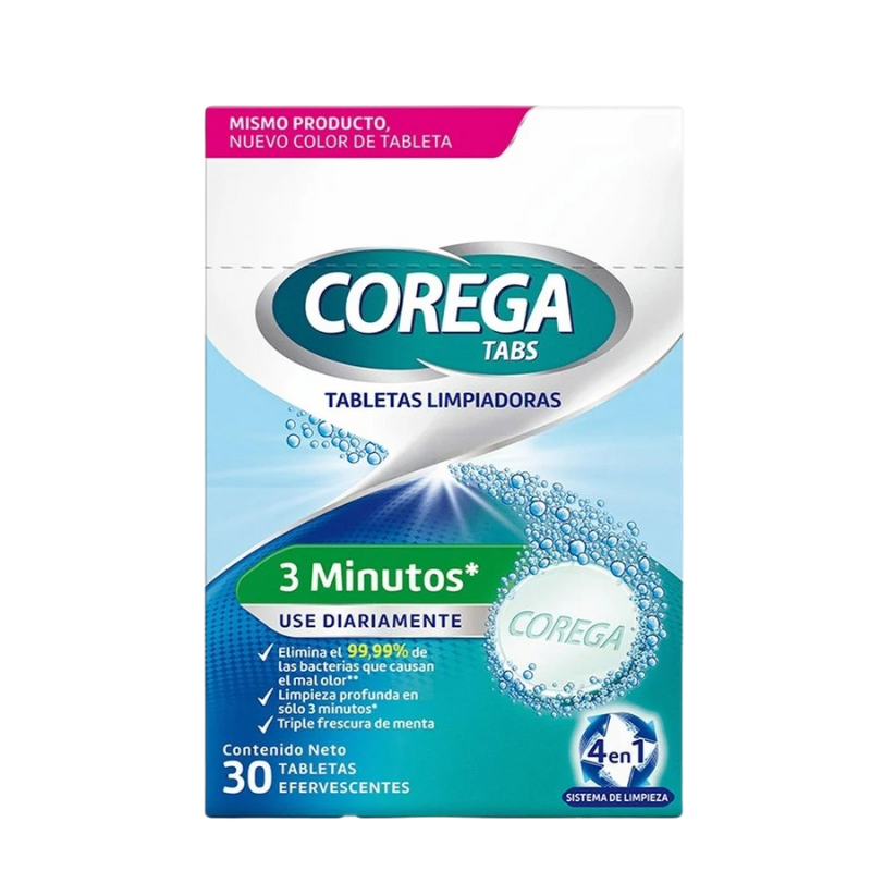 COREGA TAB X 30 LIMPIEZA PROTESIS DENTALES