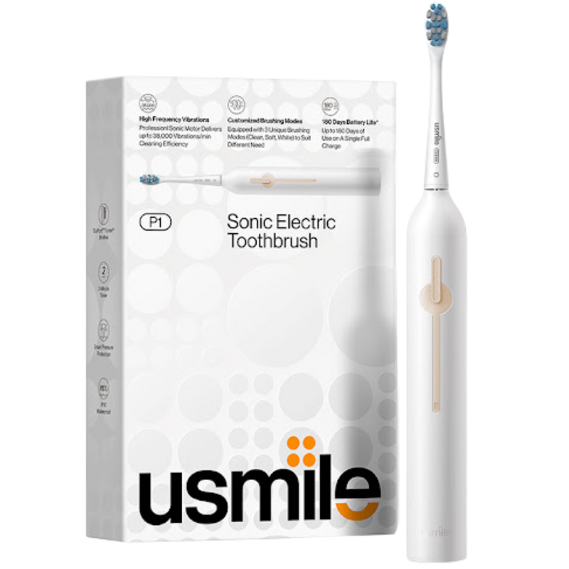Cepillo de Dientes Eléctrico Sónico Usmile P1 Blanco