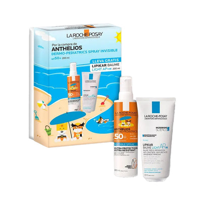 Kit Anthelios Spray Pediatrico Spf 50+ X 200 ml+Lipikar Light Baume x 200 ml | La Roche Posay