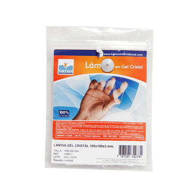 Kamex Lámina en Gel de Silicona 10 cm x 10 cm x 3 mm