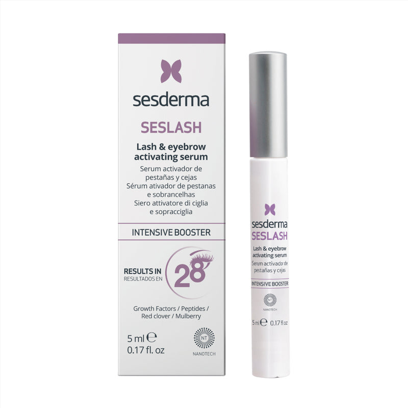 Serum indicado para fortalecer y dar volumen a pestañas y cejas cortas o dañadas. Sesderma Seslash