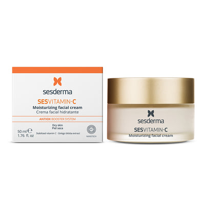 Crema facial que proporciona brillo, vitalidad y luminosidad a las pieles opacas con primeros signos de envejecimiento. Sesderma Sesvitamin-c | Belle Farma Colombia