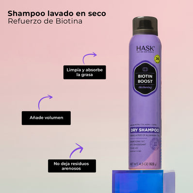 Shampoo seco con biotina 122 g | Hask