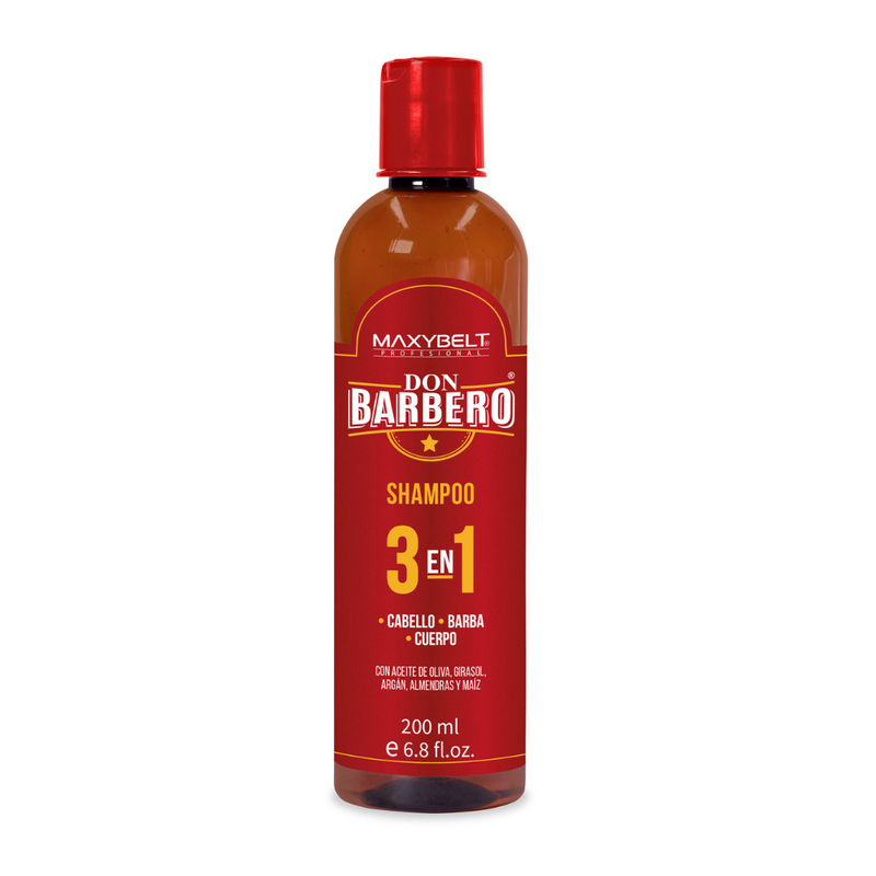 SHAMPOO FOR MEN 3 EN 1 X 200 ML DON BARBERO.