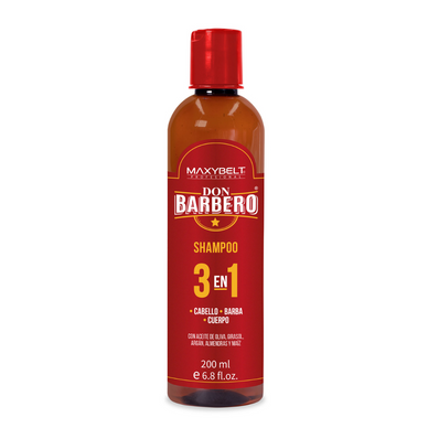 SHAMPOO FOR MEN 3 EN 1 X 200 ML DON BARBERO