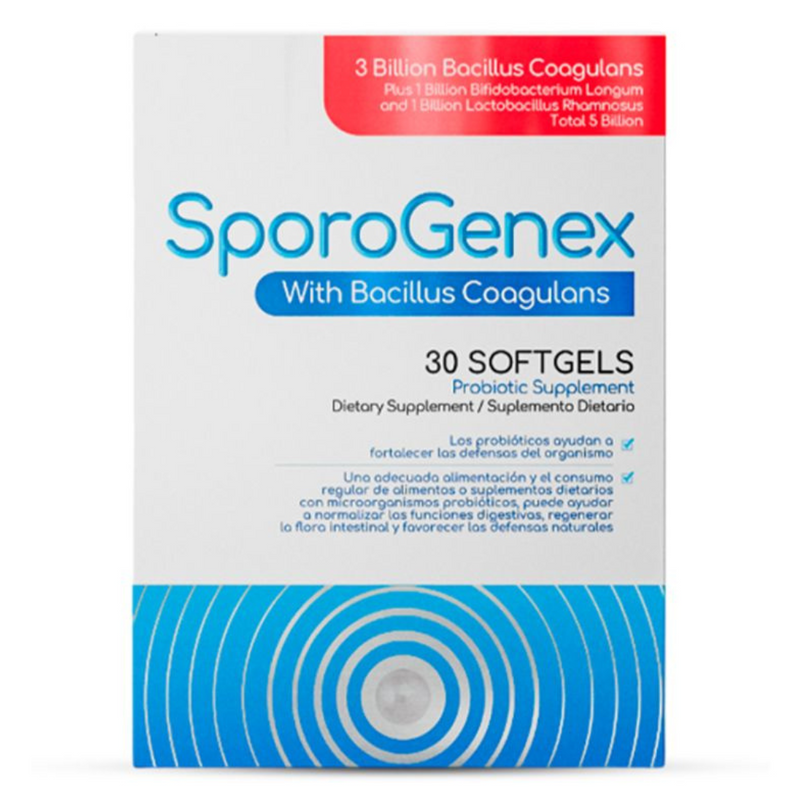 Sporogenex con bacillus coagulans caja x 30 cápsulas | Healthy America