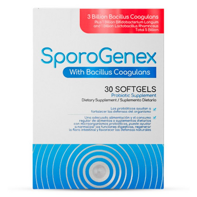 SPOROGENEX WHITH BACILLUS CAJA X 3 SOFTGELS HEALTHY AMERICA