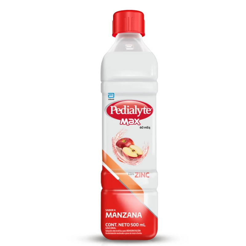 Pedialyte Max 60 manzana frasco x 500 ml/ Abbott