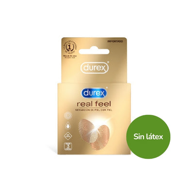 CONDON DUREX REAL FEEL CAJA X 3 UNIDADES