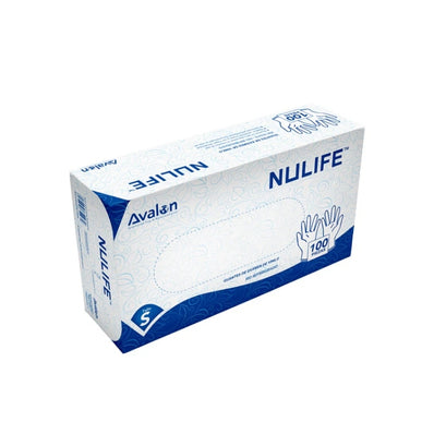 GUANTES DE EXAMEN DE VINILO NULIFE TALLA S CAJA X 100 UNIDADES