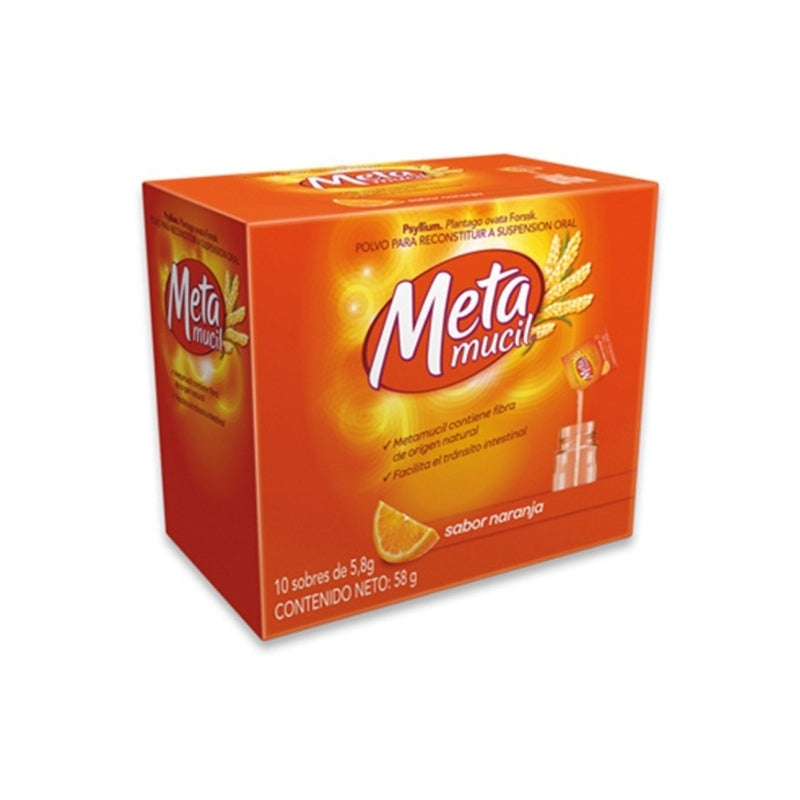 Metamucil Sabor Naranja Caja x 10 Sobres | Procter & Gamble