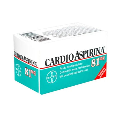 Cardioaspirina 81 mg Caja x 30 Tabletas Bayer