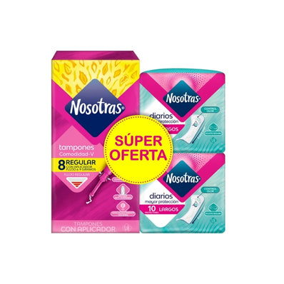 TAMPONES NOSOTRAS PROTECTOR APLICADOR 8+2