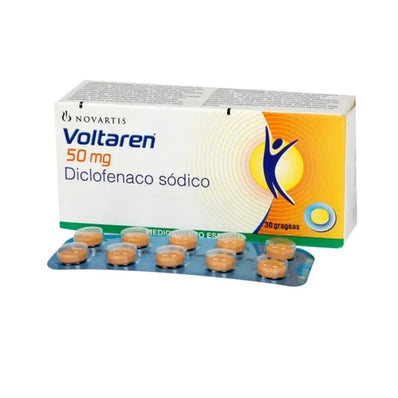 Voltaren Diclofenaco Sódico 50 mg Caja x 30 Grageas Novartis