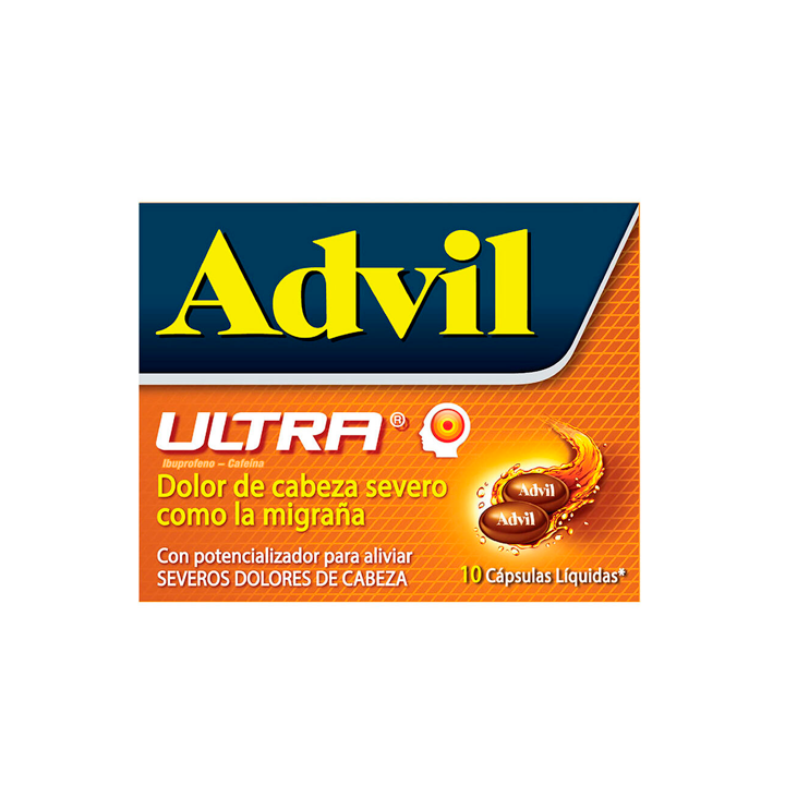 ADVIL ULTRA CB 200/65 MG CAJA X 10 CAPSULAS