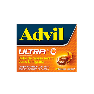 ADVIL ULTRA CB 200/65 MG CAJA X 10 CAPSULAS