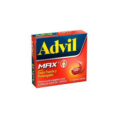 ADVIL MAX CB 400 MG CAJA X 10 CAPSULAS LIQUIDAS
