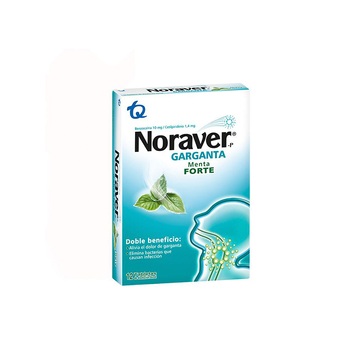 Noraver Garganta Menta Forte Tm 10Gr Caja X 12 Tabletas