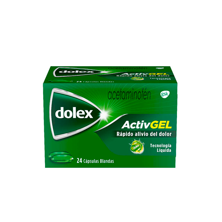 DOLEX ACTIVGEL CD 500 MG     Cápsulas Líquidas Caja x24Cap. GSK Acetaminofén