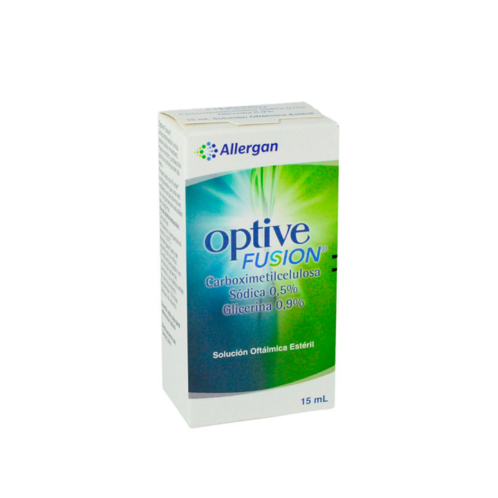Optive Fusion Solución Oftálmica Caja Con Frasco Con 15 mL