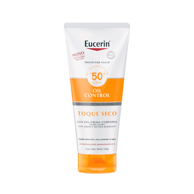 Sun Oil Control Corporal Gel-Cream Toque Seco SPF 50+ x 200 ml | Eucerin