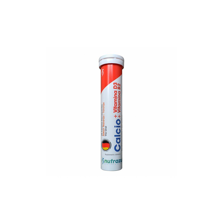 Calcio + Vitamina D3+ Vitamina B2 Frasxo X 20 Tabletas Efervecentes